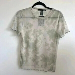 BNWT Rebel Sugar mesh shortsleeve Top size M